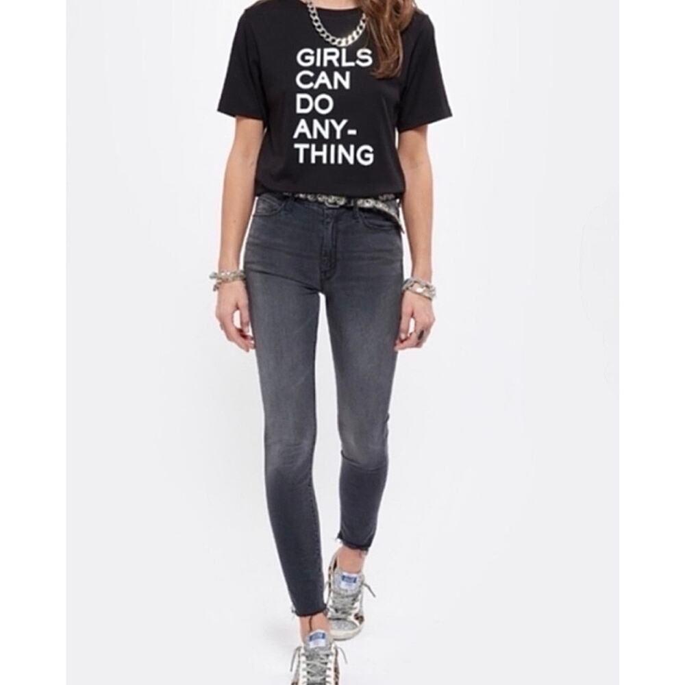 Mother High Waisted Looker Ankle Fray Dancing in the Moonlight Size 27 Grunge